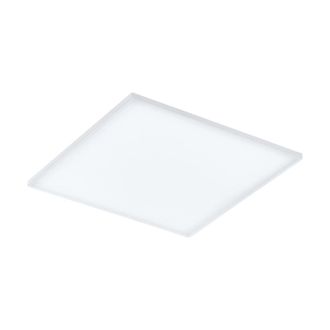 Loops 595mm Modern Sleek Ceiling Light White Slim Square Low Profile 33W LED 4000K