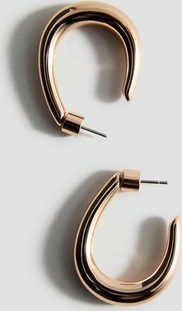 Mango Orecchini anelli irregolari oro - Donna - Taglia unica - MANGO