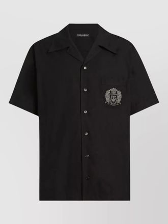 Dolce & Gabbana cotton short-sleeve camp-collar shirt