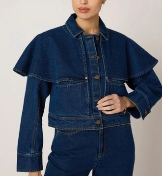 Cleobella Clarke Jacket In Dark Denim