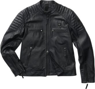 Blauer Black Crossland Leather Jacket