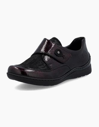 Rieker Womens Rieker Ladies Shoes 48951-35 bordeaux extra wide fit - Black - Size: 5