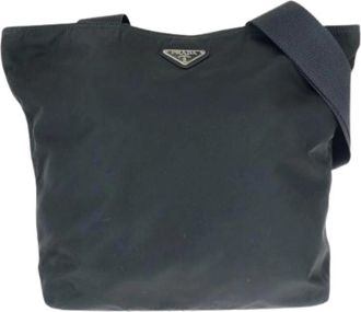 Prada Pre-owned Nylon Crossbody Tas - Dames - Vintage Schoudertas - Zwart - ONE Size - Nylon - Vintage