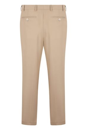 Prada Mens Tailored Trousers Beige Cotton