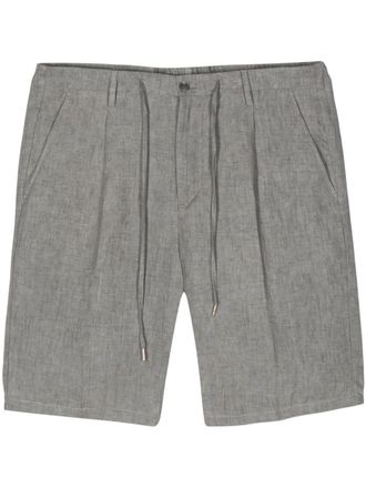 BRIGLIA 1949 m&eacute;lange-effect bermuda shorts - men - Cotton/Linen/Flax - 60 - Grey