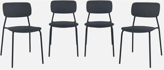 Sweeek Silla De Jard&iacute;n Apilable De Acero, Set De 4