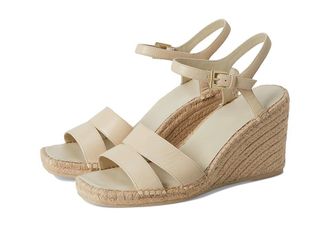 Vince Gwen Espadrille Sandals Womens Wedge Shoes Moonlight White Leather : 7.5 M