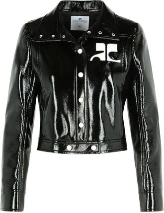 Courrèges Reedition Black Cotton Blend Jacket