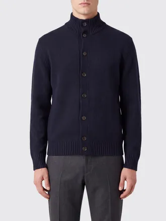 Slowear Cardigan a collo alto in pura lana vergine con chiusura a bottoni