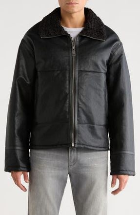 Noize Faux Leather Short Jacket in Black at Nordstrom Rack, Size Medium