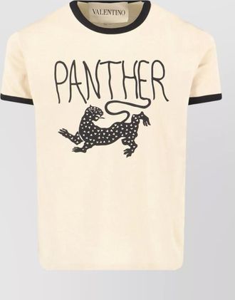 Valentino Garavani cotton panther print short-sleeve t-shirt