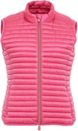 Save The Duck Mouwloze Jas met Gouden Rits - Dames - Bodywarmers - Roze - XL - Jassen