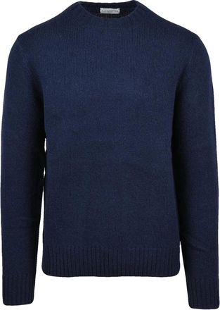 Ballantyne Crew Neck Wool Sweater with Ribbed Detailing and Timeless Silhouette