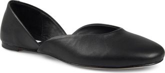 Zigi Soho Aberdeen dOrsay Flat in Black Leather at Nordstrom, Size 10