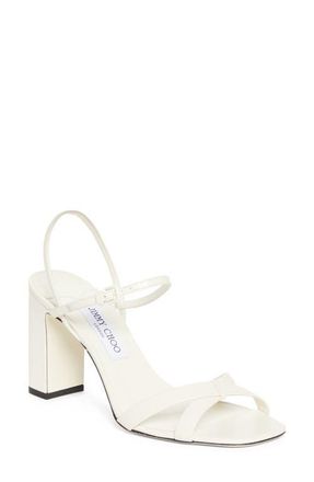 Jimmy Choo London Elsy Block Heel Sandal in Latte at Nordstrom, Size 10.5Us