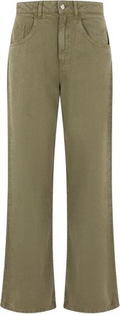 Icon Denim Los Angeles Jeans - Dames - Loose Fit Jeans - Groen - W25 - Jeans