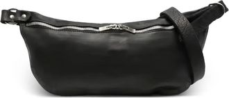 Guidi zip-up shoulder bag - Black