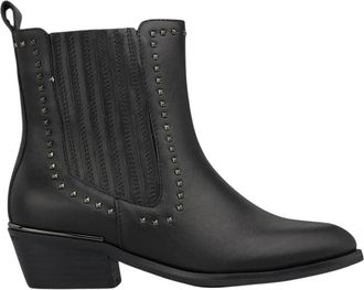 Alma En Pena Platte Laars met Details - Dames - Cowboylaarzen - Zwart - 38 EU - Schoenen