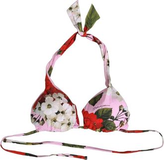 Dolce & Gabbana Badmode, Dames, Veelkleurig, XS, Nylon, Triangle Bikini Top