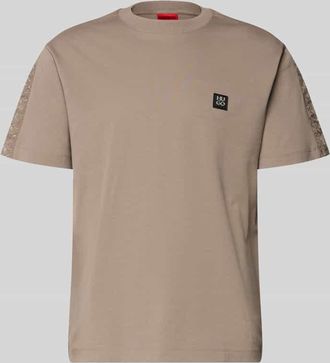 HUGO BOSS Relaxed Fit T-Shirt aus reiner Baumwolle Modell DROSTEE in Hellbraun, Gr&ouml;&szlig;e XXL