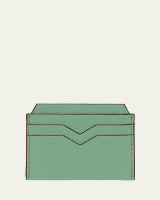 Valextra Calf Leather Card Holder