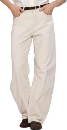 Catwalk Junkie Bold Barrel Fit Corduroy Broek - Dames - Broeken - Beige - Maat: W29 Corduroy
