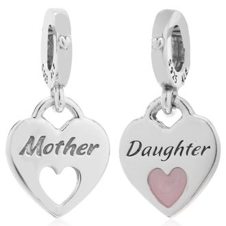 Pandora Double Heart Split Dangle Charm