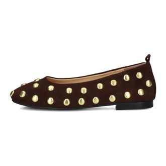 Stefano Lauran Ballerina 4669 - Dames - Schoenen - Bruin - Maat: 41 EU Su&egrave;de