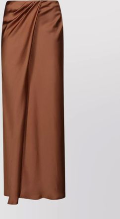 Pinko long satin draped skirt
