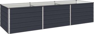 vidaXL Cama De Jard&iacute;n Elevada Gris Antracita 240 X 80 X 55 Cm Vidaxl
