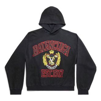 Balenciaga DIY College Hoodie Black 744463TOVK21055