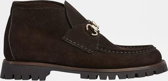 Gucci Sylke Suede Horsebit Booties