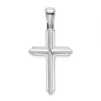 Diamond2Deal 14k Gold Polished Solid Cross Charm Pendant