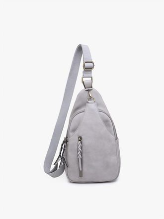 Jen & Co. Womens Nikki Compartment Crossbody Sling Bag In Gray