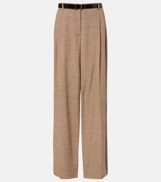 Dolce & Gabbana Pleated belted wide-leg pants