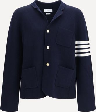 Thom Browne Giacca monopetto in lana con quattro barre sulla manica Man 5