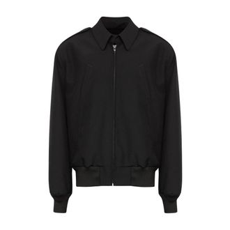 Maison Margiela Wool Bomber Jacket - Heren - Bomber jackets - Zwart - M - Wol - Jassen