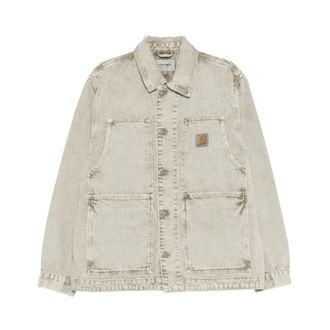 Carhartt Work in Progress Carhartt Wip, Denim Jackets, male, Gray, Size: XL OG Double Front Jacket