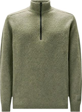 C.P. Company C.P. Company - Su&eacute;ter con logo y media cremallera Metropolis Series en lana merino extrafina boucl&eacute; - Knitwear - Hombre - Verde - XL