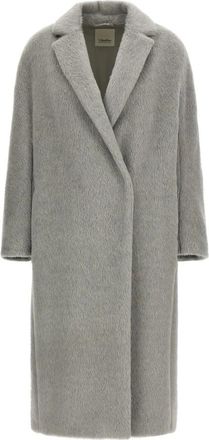 Max Mara Jassen, Dames, Grijs, M, Wol, Giorgia Coat