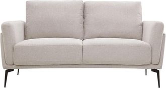 Miliboo Miliboo - Sof&aacute; Moderno 2 Plazas De Tejido Efecto Aterciopelado Texturizado Beige Mosco