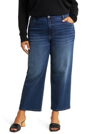 Kut from the Kloth Fab Ab High Waist Ankle Wide Leg Jeans in Resolved W/dk S at Nordstrom, Size 14W