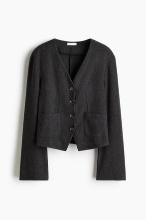 H&M Cardigan in Rippstrick - Schwarz