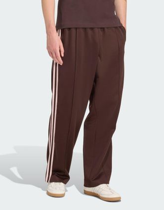 adidas Originals Pantaloni sportivi larghi color caff&egrave; aurora-Marrone