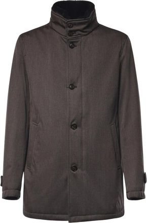 Herno Wool Coat - Heren - Mantel - Bruin - 2XL - Wol - Jassen