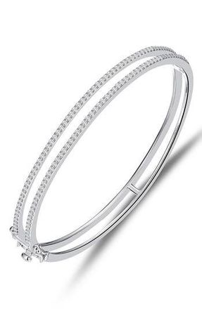 Lafonn Hinged Simulated Diamond Bangle in White at Nordstrom Rack, Size 7.25