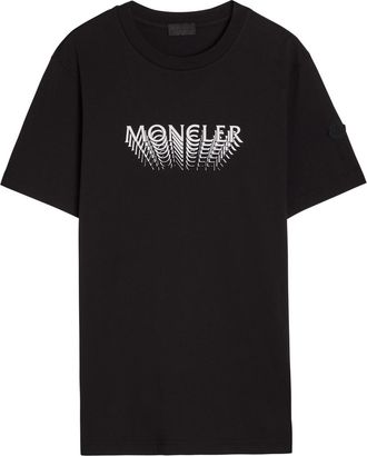 Moncler Logo-print Cotton T-shirt - Black - Xxxl