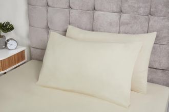 TJ Hughes Lyla Pillowcase Pair in Cream - TJ Hughes