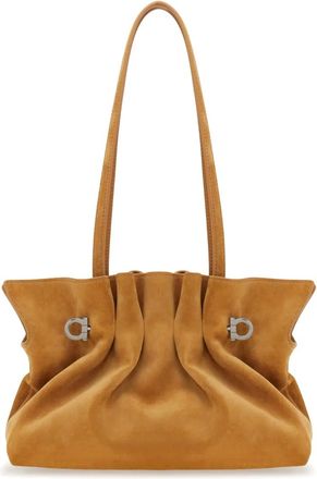Ferragamo Borsa a spalla Soft piccola - Marrone