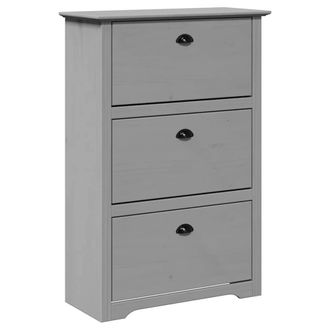 Berkfield Home Shoe Rack BODO Grey 80x35x118 cm | Size: 80 x 35 x 118 cm